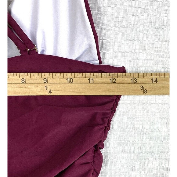 Womens One Piece Swimsuit Small Beachsissi Ruched Cinched Sides Criss Cross Back - Picture 12 of 16